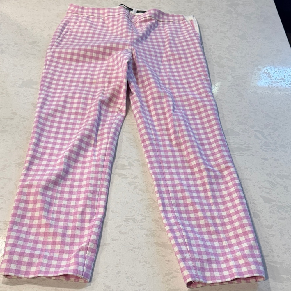J. Crew Purple Gingham Women's Trousers
